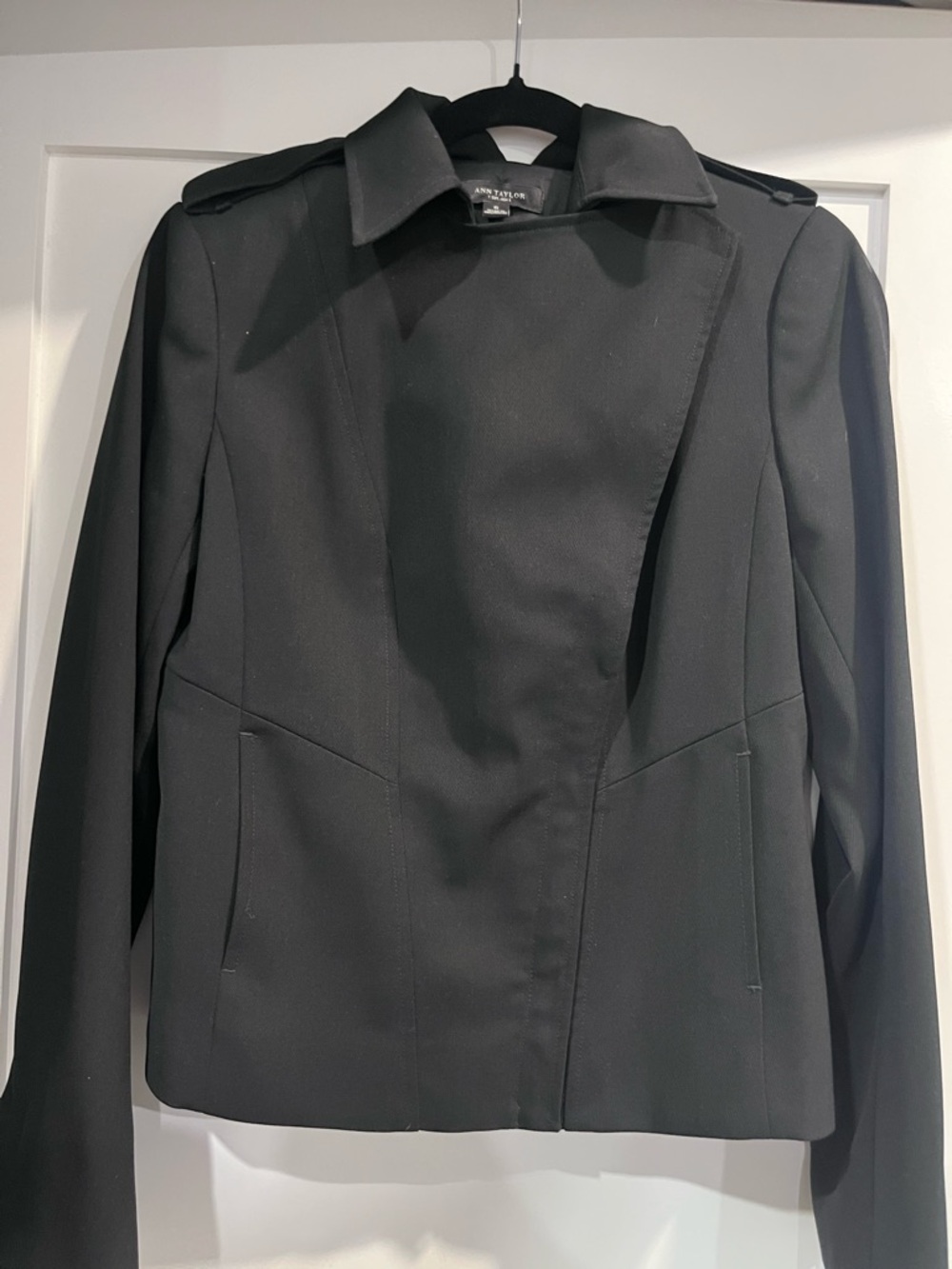 Ann Taylor Black Structured Women's Blazer Jacket